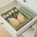 Hot sale washable cotton linen underwear storage box fabric folding drawer socks underwear storage box bra finishing